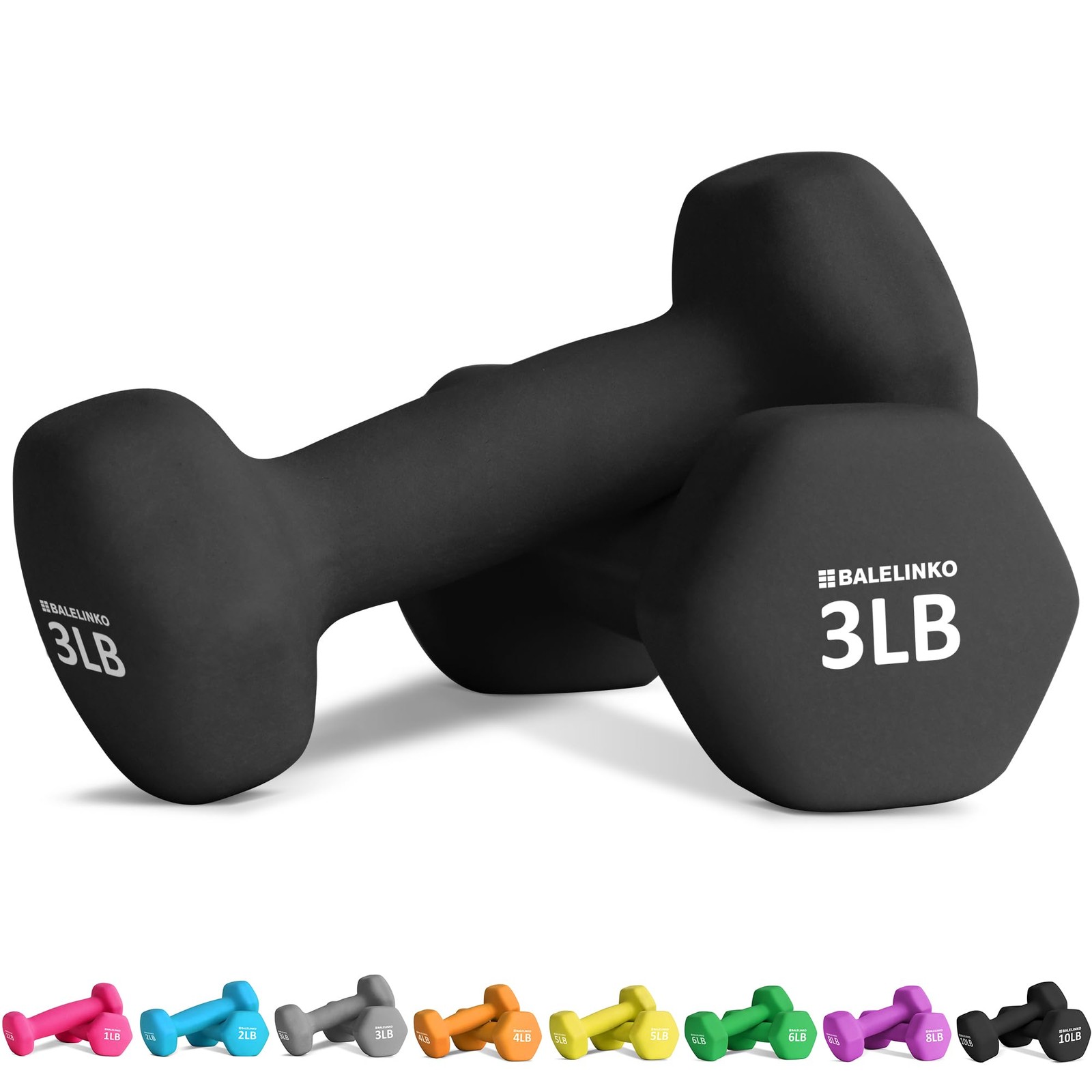 Home Gym Equipment for Strength Training, Weight Loss, Pilates & Yoga  3LB Pair