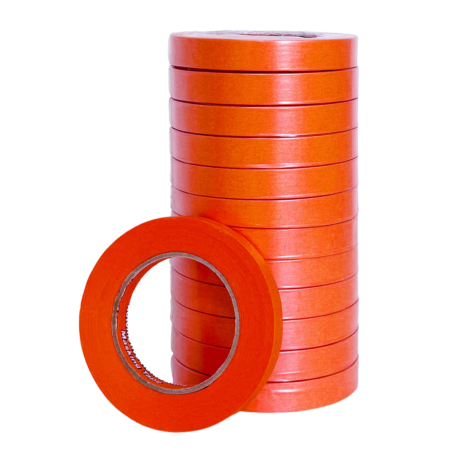 LAUCO 3/4 in. x 60 Yd (12 Roll) Orange Automotive Refinishing Masking Tape