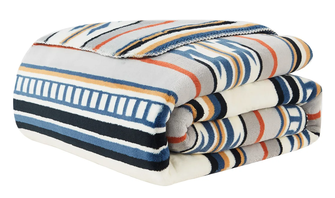 Pendleton Soft Plush Throw Saltillo Stripe 50" x 70" Colorful Stripes NWT