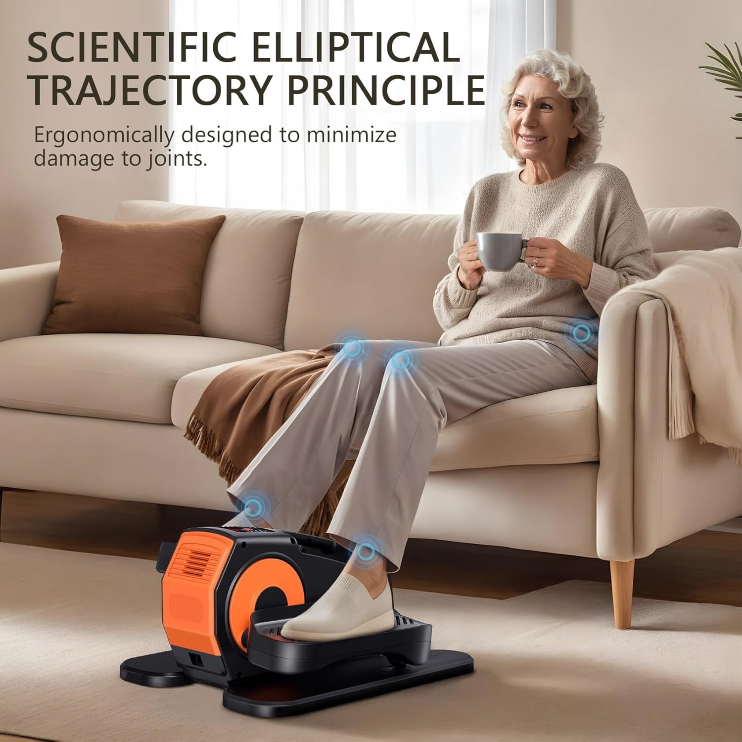 Low-Impact Electric Pedal Exerciser - 12 Resistance Levels for Easy Exercise