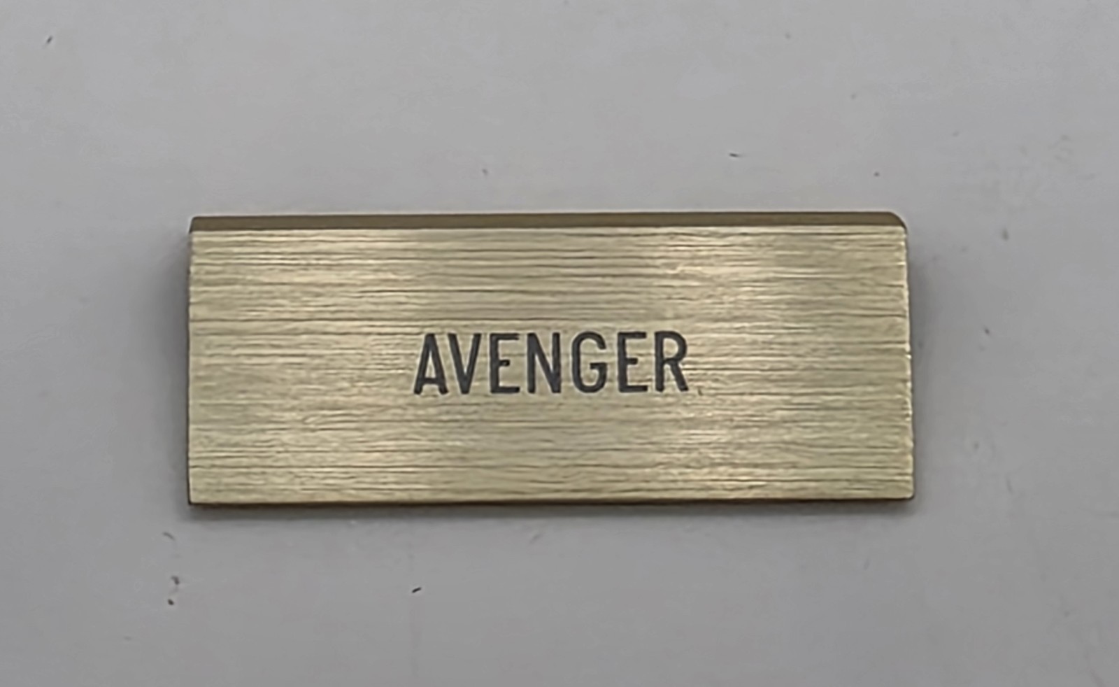 ORIGINAL OMEGA "AVENGER" SMALL DEALER'S BRASS PLAQUE PRE-OWNED