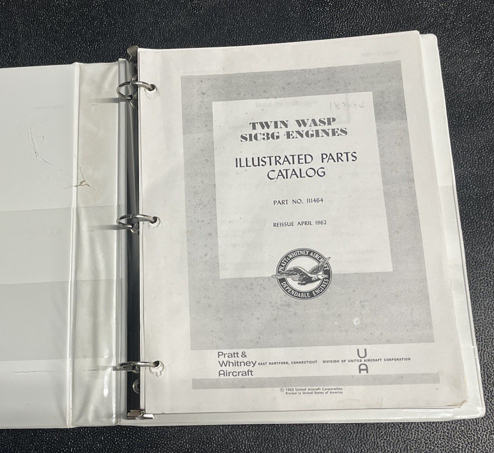 Twin Wasp S1C3G Engines Part Catalog Part 111464 Pratt & Whitney Copy