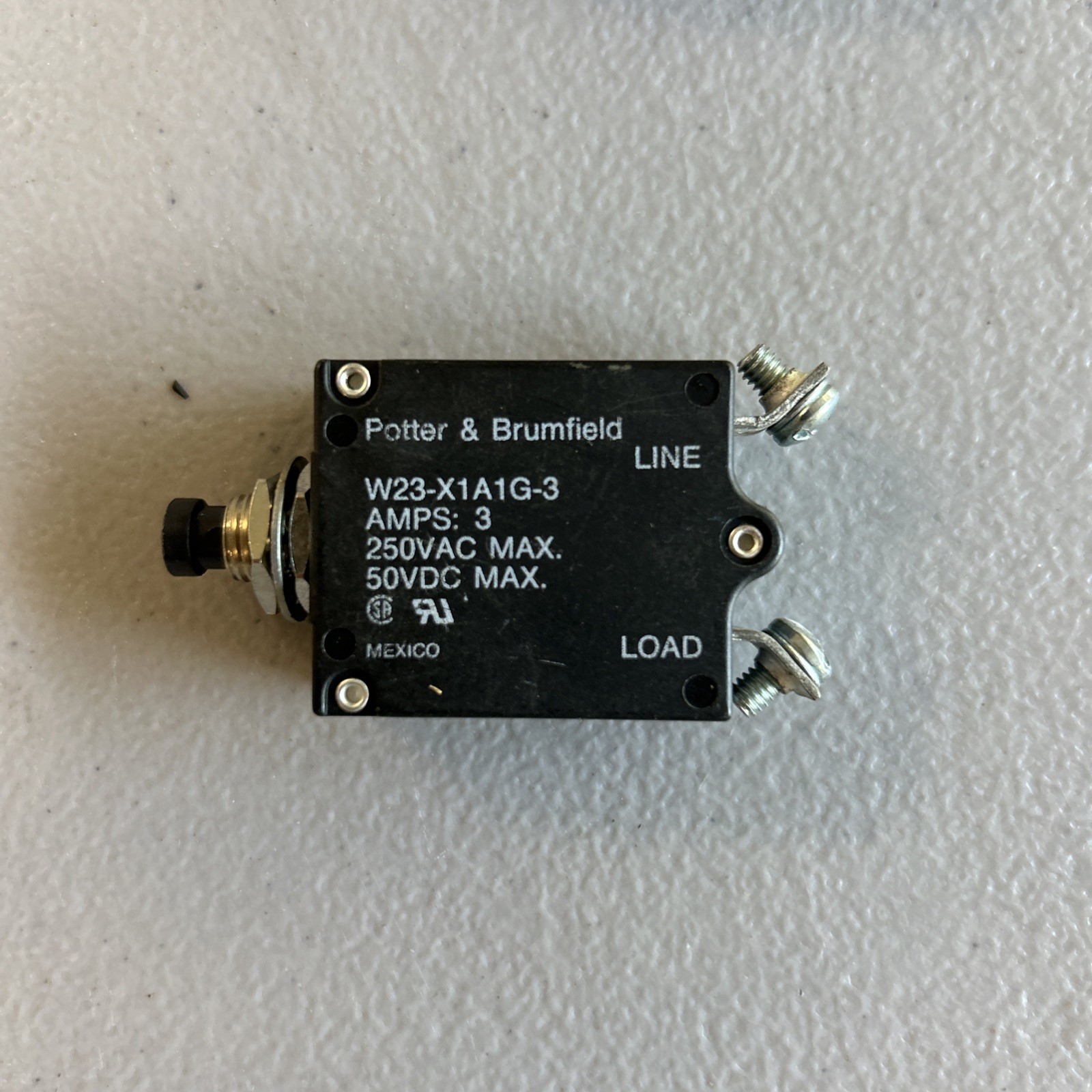 Aircraft Tyco Electronics W23-X1A1G-3 Circuit Breaker 3A 250VAC 50VDC