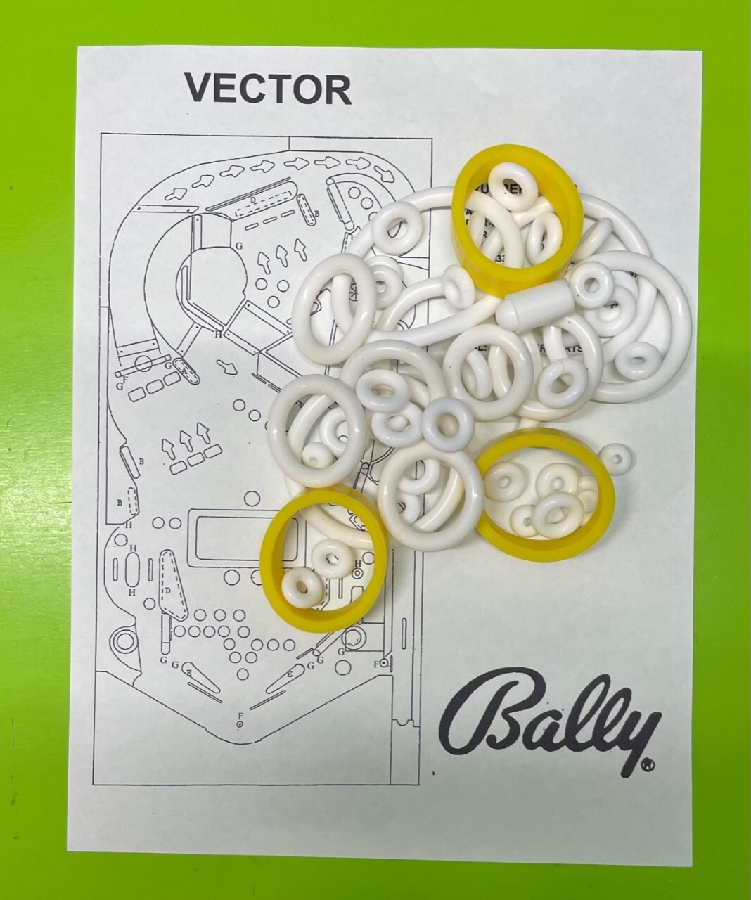 Bally Vector Pinball Machine SILICONE / RUBBER Ring Kit