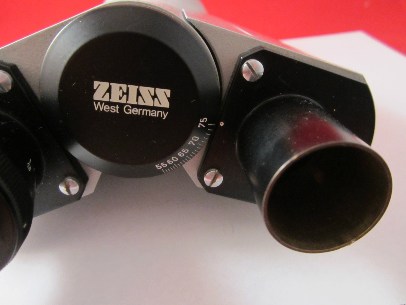 MICROSCOPE PART ZEISS GERMANY HEAD EYEPIECE HOLDER BIN#1C