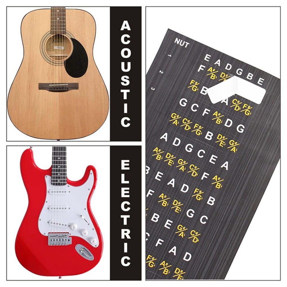 Entertainment Sticker Decals Scales String Beginner Easy To Install Fret