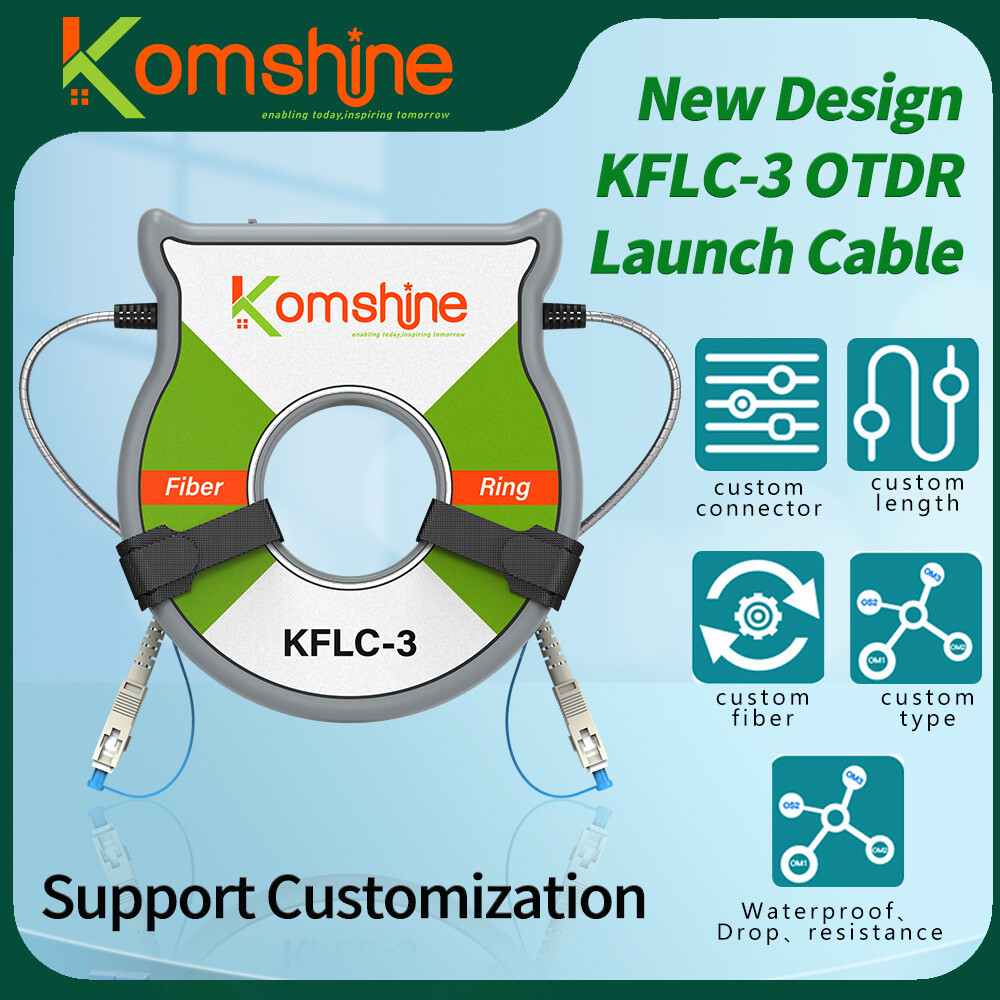 Komshine  KFLC-3 1KM 850/1300nm MM OTDR Launch Cable Ring, Updated Metal Sheath