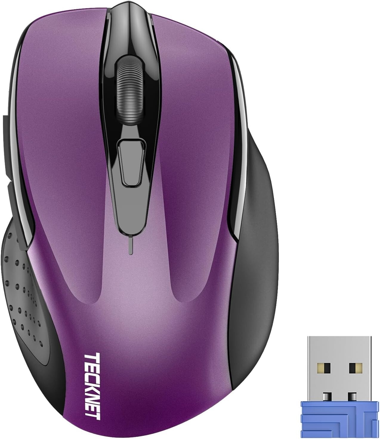 Wireless Mouse 2.4G Ergonomic Optical Mouse 4000 DPI, 6 Adjustment Levels