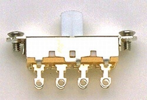 NEW - Switchcraft On-Off-On Slide Switch For Fender Mustang - WHITE