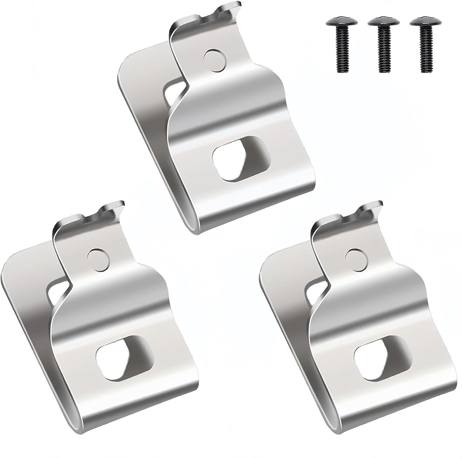 3-Pack Belt Clips for DeWalt 20V MAX Tools Stainless Steel Drill Hooks for