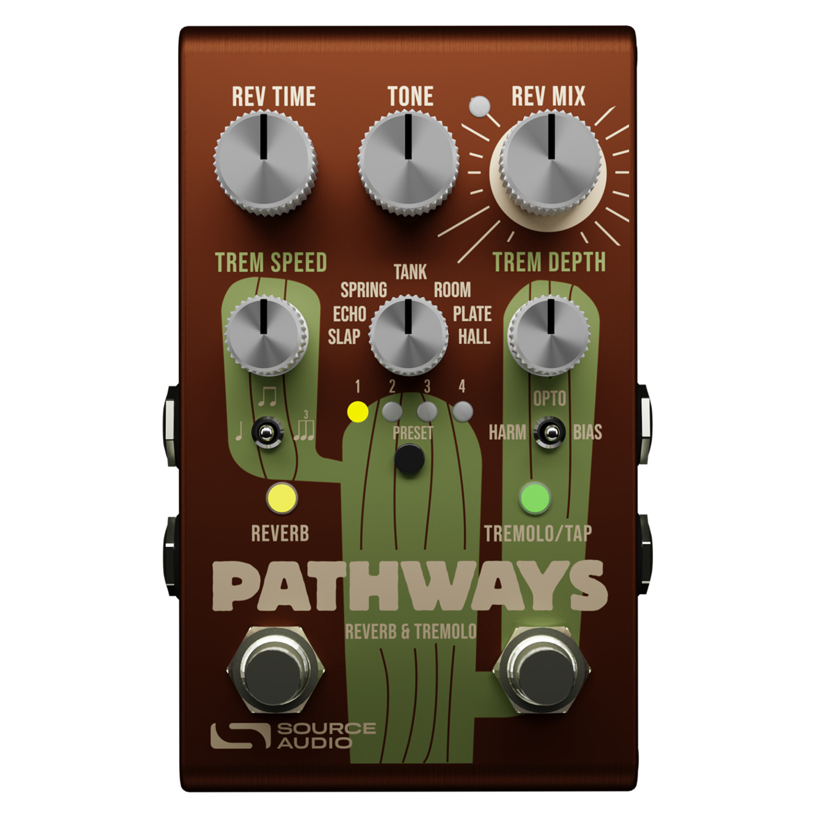New Source Audio SA281 Pathways Reverb & Tremolo Guitar Effects Pedal