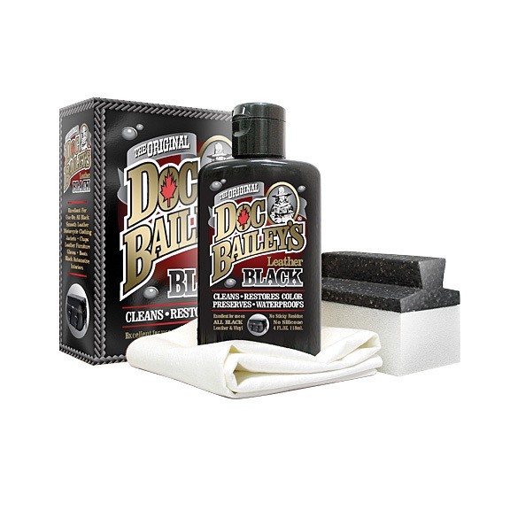 Doc Baileys Black Leather Cleaner/ Dye Kit, Nourishes,restores color,Cleans -NEW