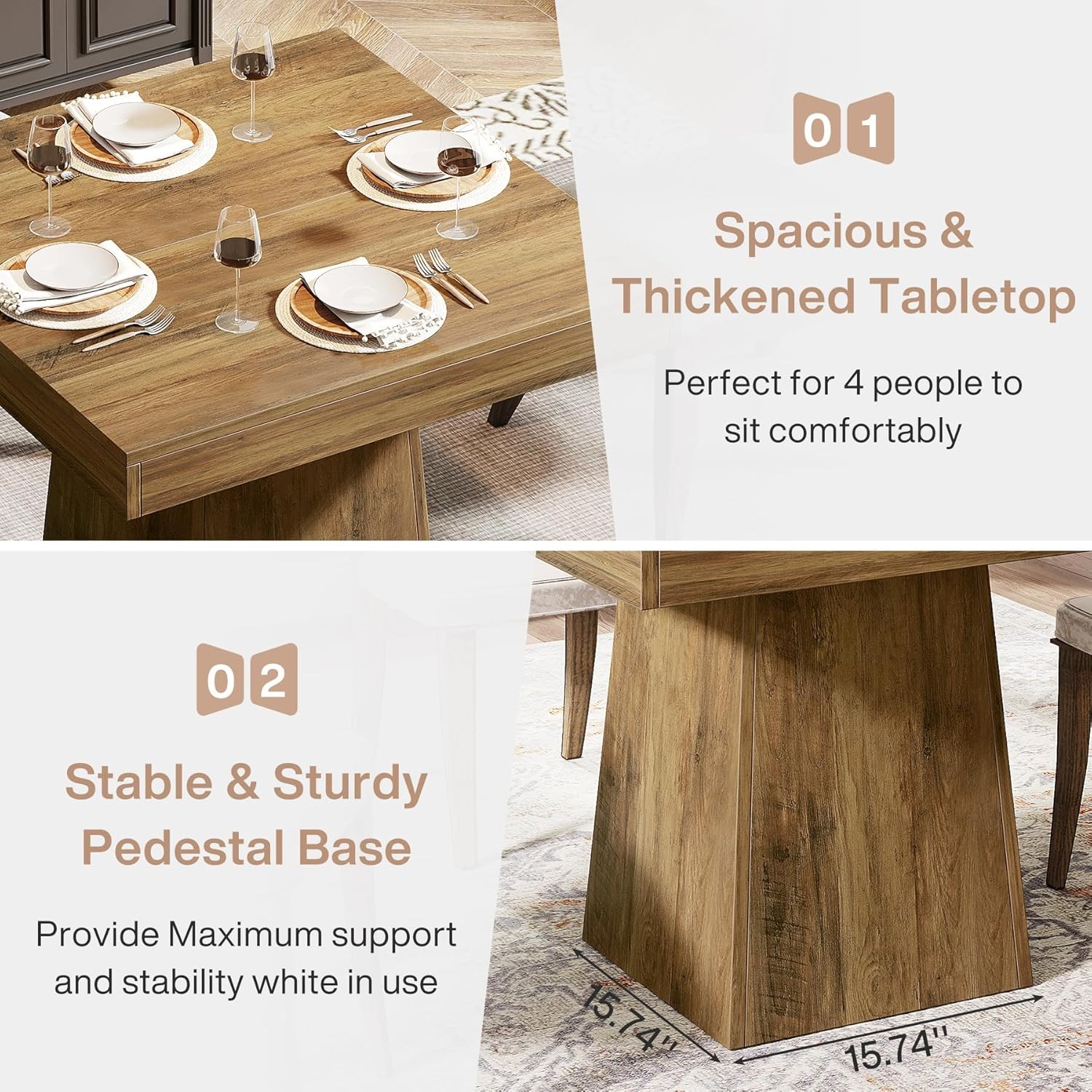 Square Dining Table Office Desk