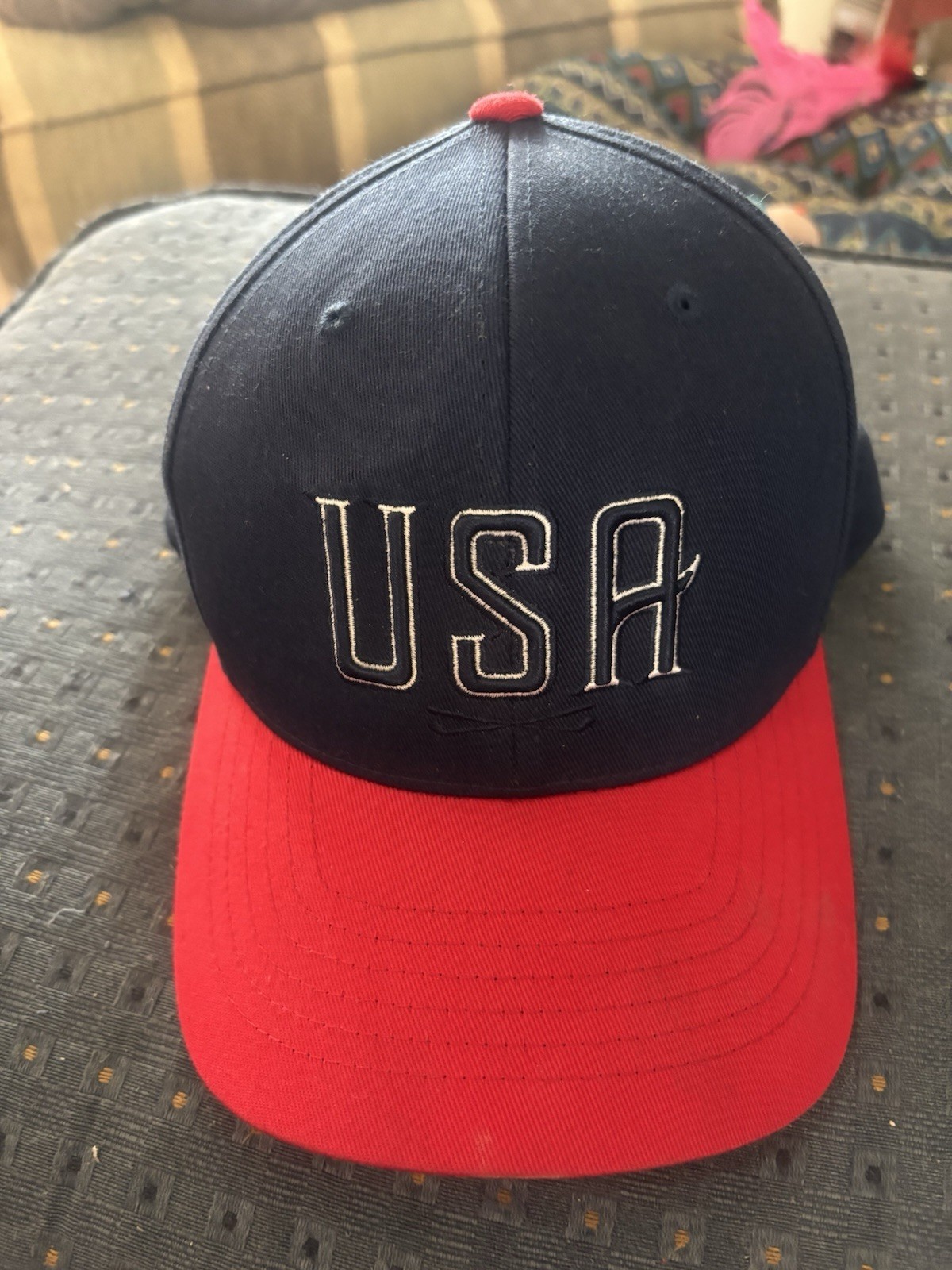 Puma Golf USA Embroidered Snapback Cap, Navy/red. Pre-owned, Excellent Condition