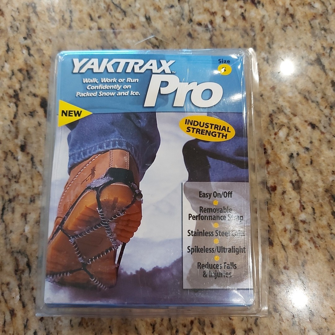 YAKTRAX Pro Grips Traction: Built for Running, Light Hiking, Snow Size Small NEW