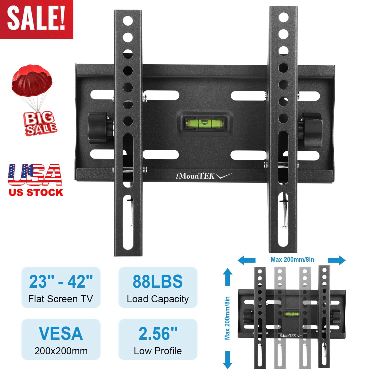 Fixed Or Tilt TV Wall Mount Bracket  23 24 26 27 32 37 40 42 Inch LED LCD Flat