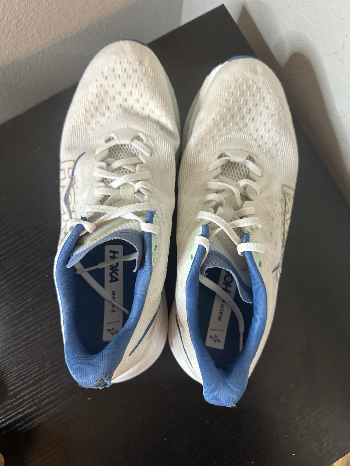 Hoka One Mach 6 Running Shoes Frost Gold 1147790-FTG Men Size 12 D