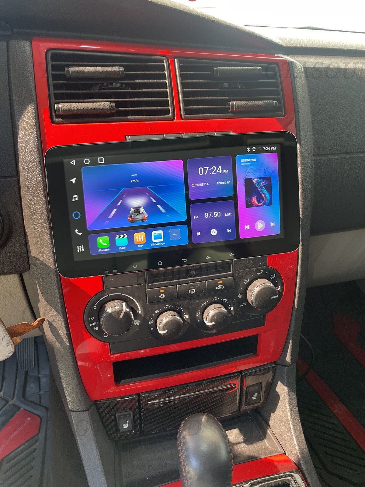 For 2008-2010 Dodge Charger Truck Radio Android 14 Stereo CarPlay GPS BT WIFI
