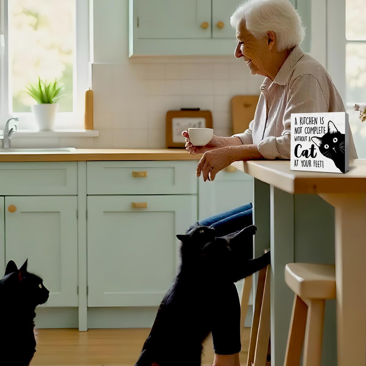 Funny Kitchen Table a kitchen is not complete without a cat at your feet