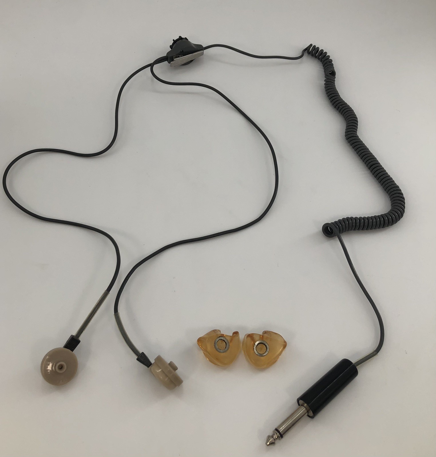 Vtg Aviation Telex RTY-04 Twinset Ear Pieces Pilot Headset 2k Ohm High Impedance