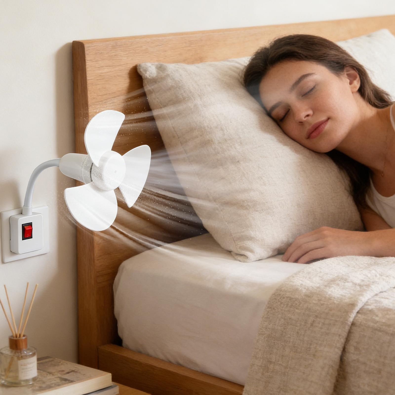 Socket Fan Kit with Plug Adapter – Mini Quiet Electric Fan