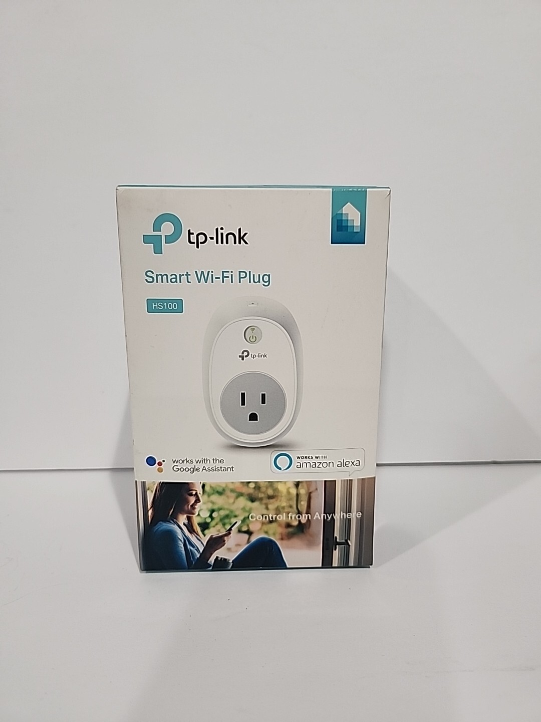 TP-LINK HS100 SMART WI-FI PLUG COMPLETE W/ BOX & INSERTS TESTED ALEXA COMPATIBLE