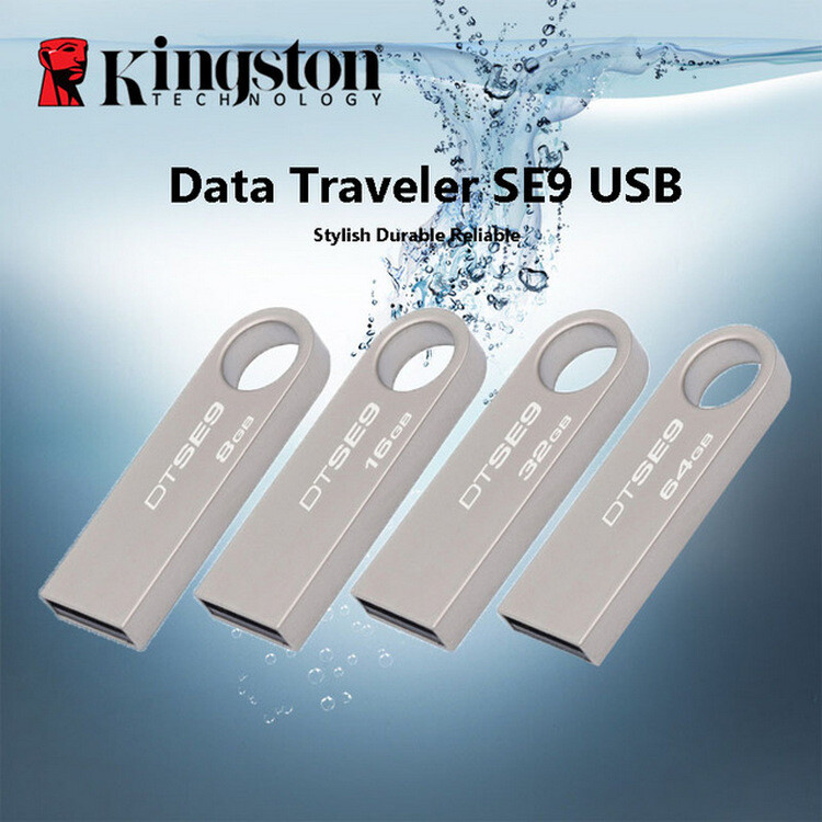 Kingston Gold USB 2.0 DTSE9 128GB Metal U Disk USB Flash Drive Memory Pen Stick