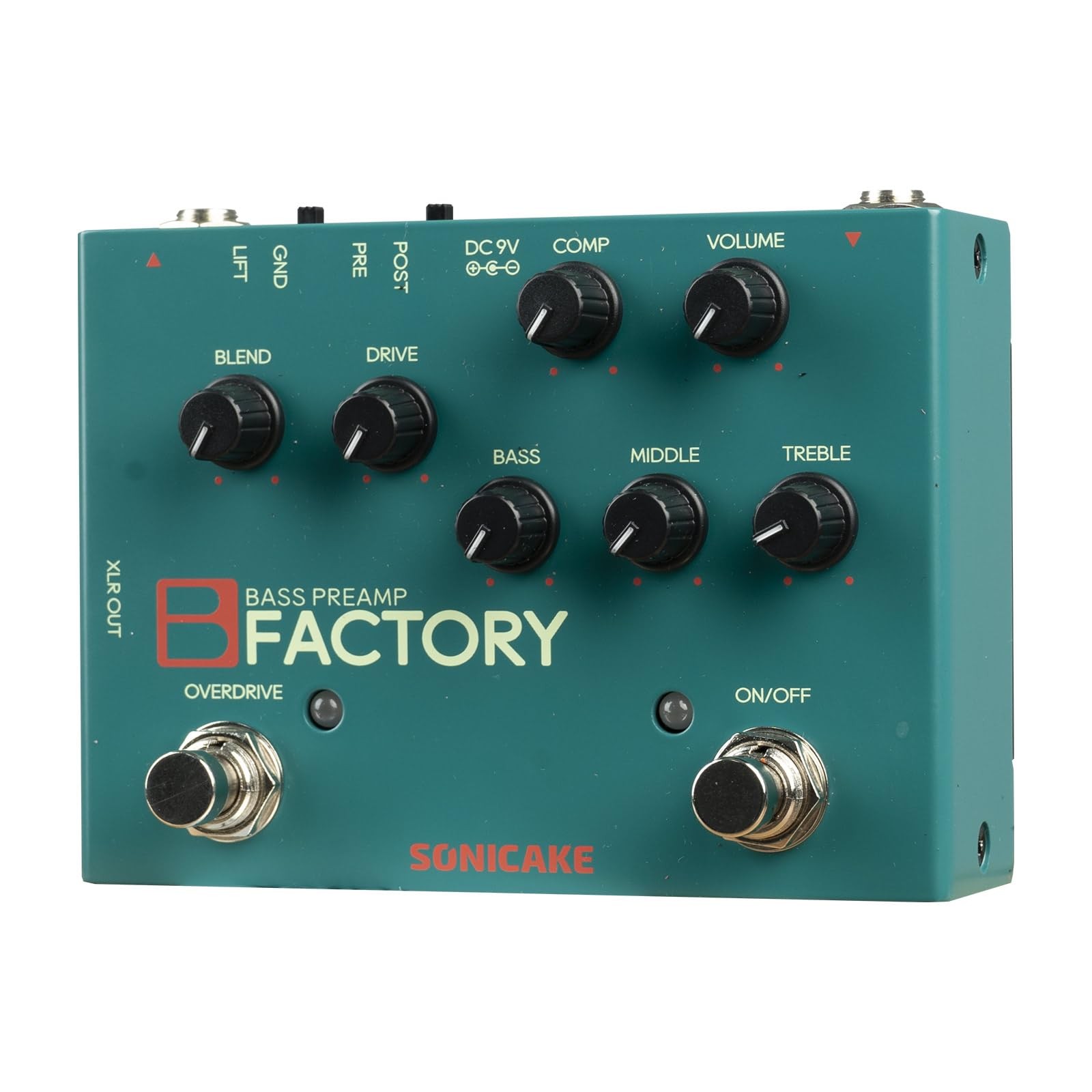 SONICAKE Bass Pedal with Overdrive Analog Preamp Compression B Factory