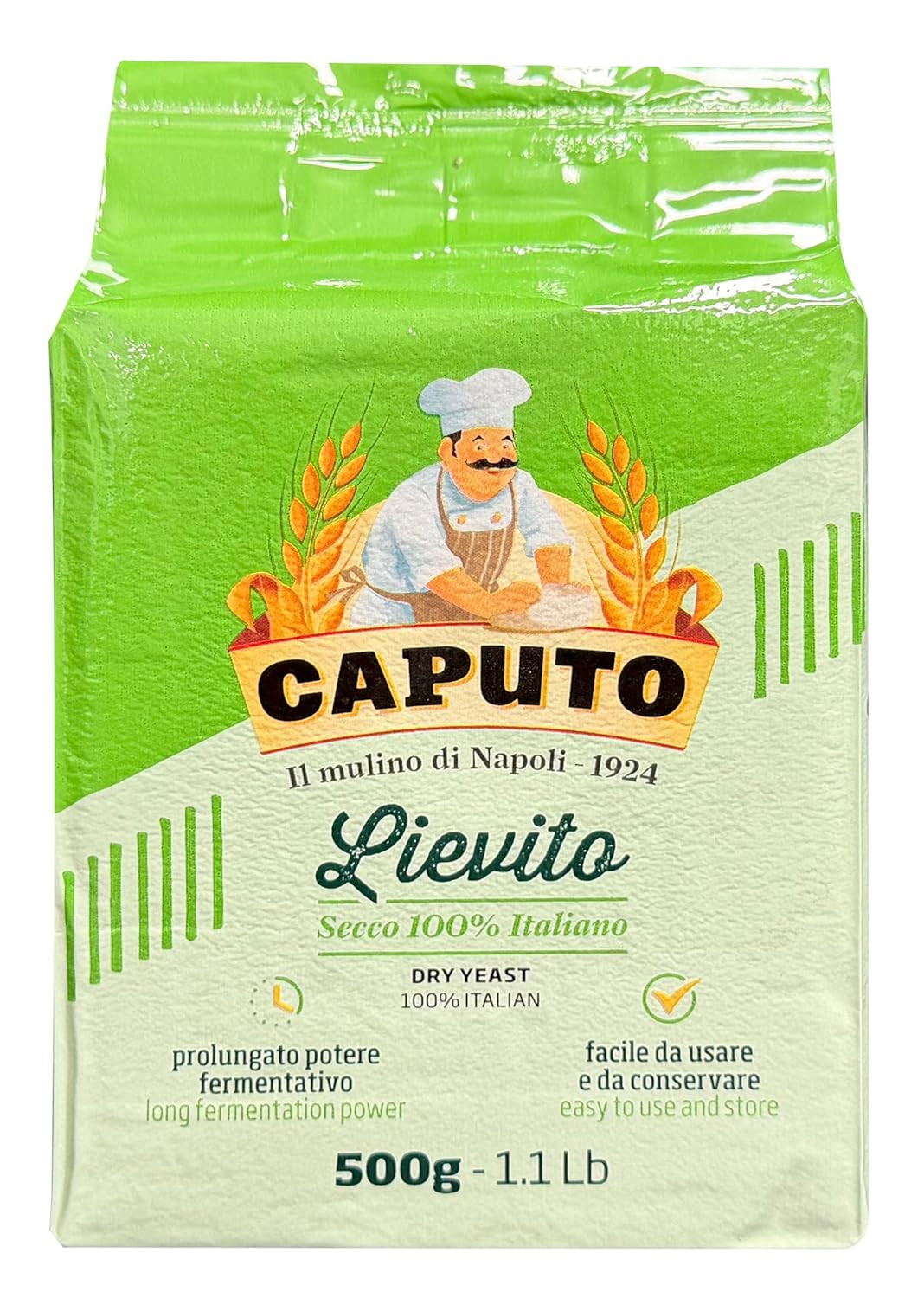 Lievito Active Dry Yeast 1.1 LB Pack Large - 17.63 Oz - Made in Italy - Perfect