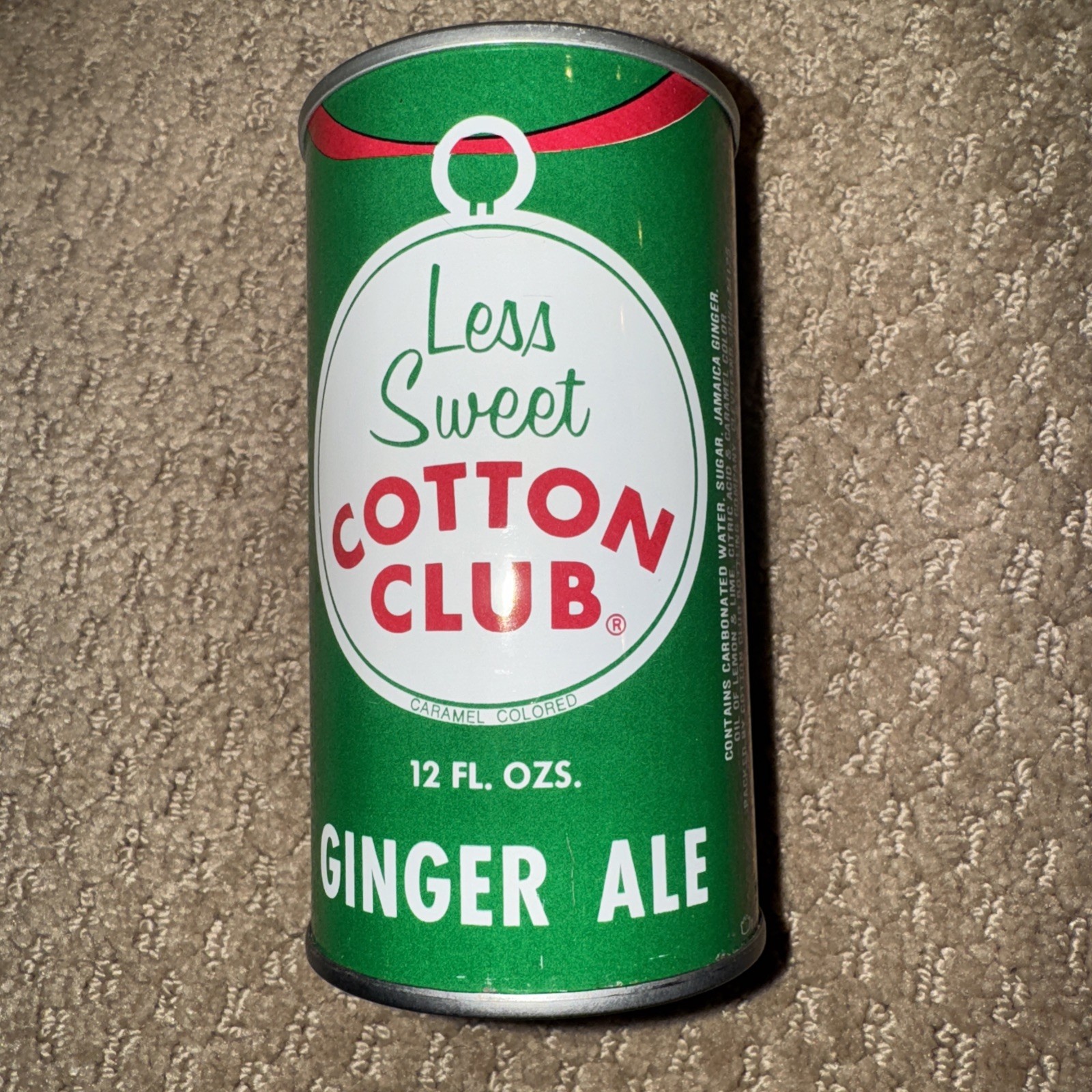LESS SWEET COTTON CLUB GINGER ALE SODA 12 Oz CAN CLEVELAND Cavaliers Jim Chones
