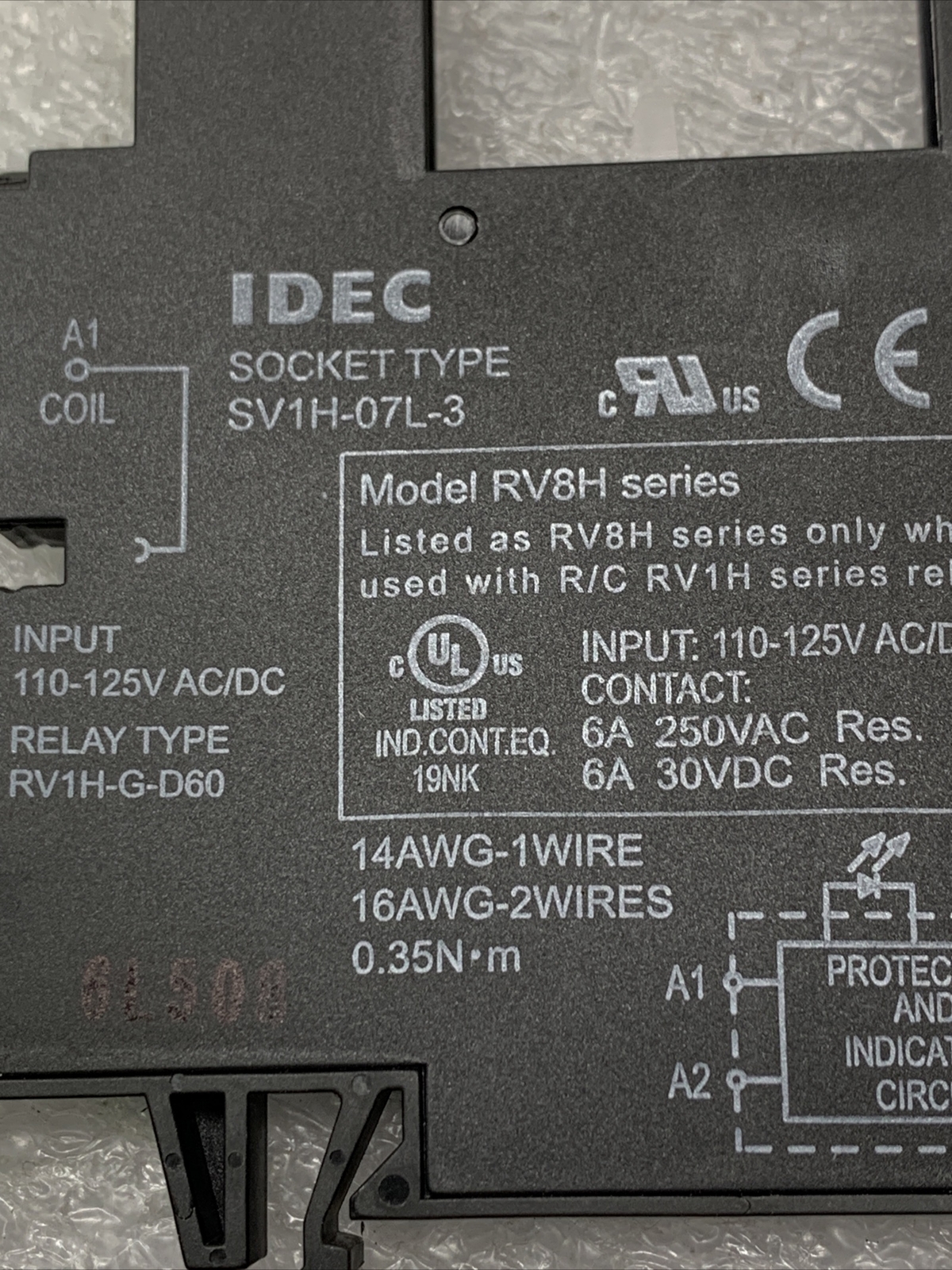 Idec SV1H-07L-3 Relay Socket