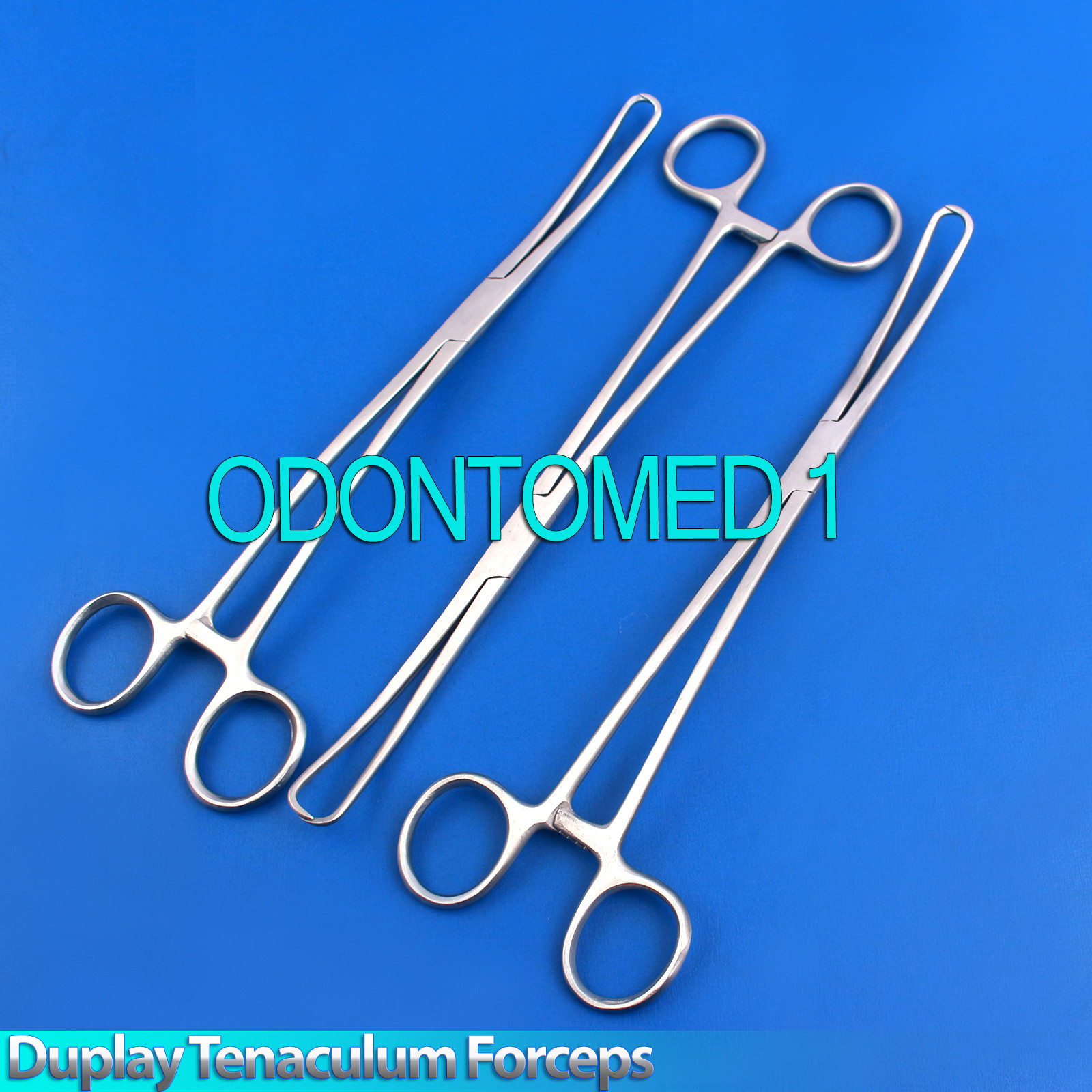 3 Duplay Tenaculum Forceps 9.50" DOUBLE CURVED Gynecology Surgical Instrument