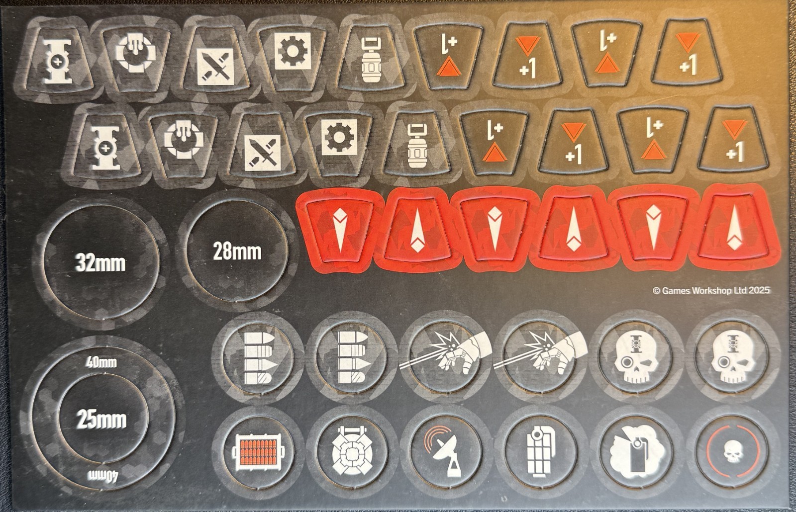 Kill Team Deathwatch Punch Board Token Sheet Warhammer 40k - NoS (x1)