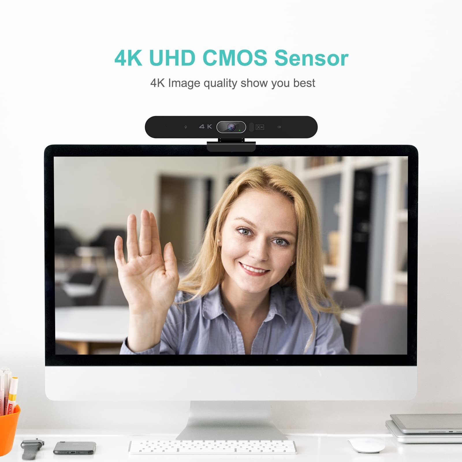 4K Pro Audio and Video Conference Room Camera with Remote Control for Windows...