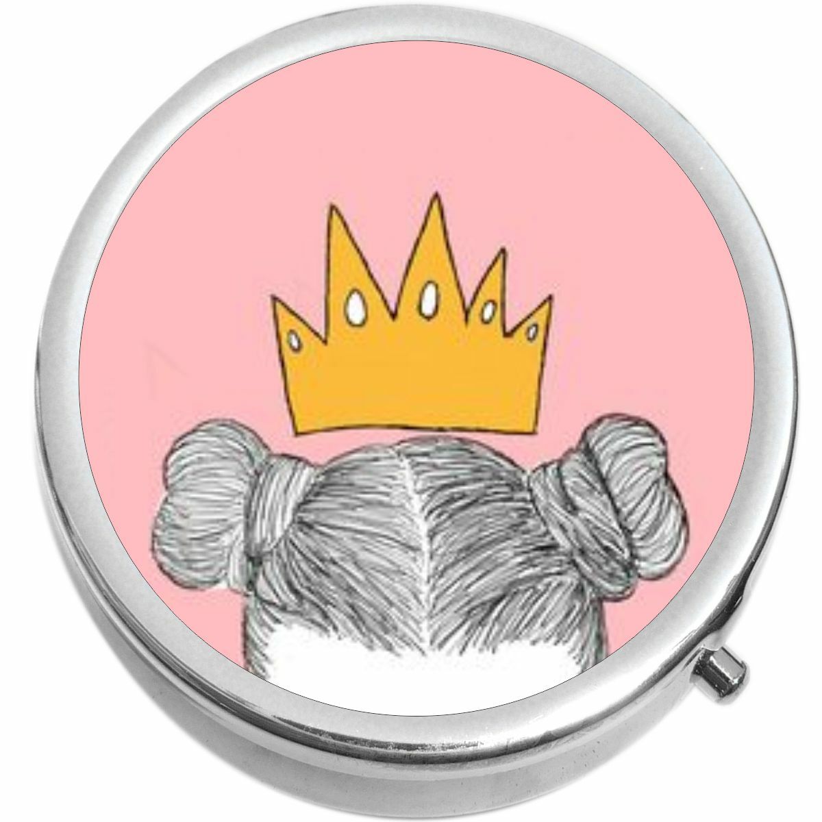 Queen Princess Crown Medicine Vitamin Pill Box