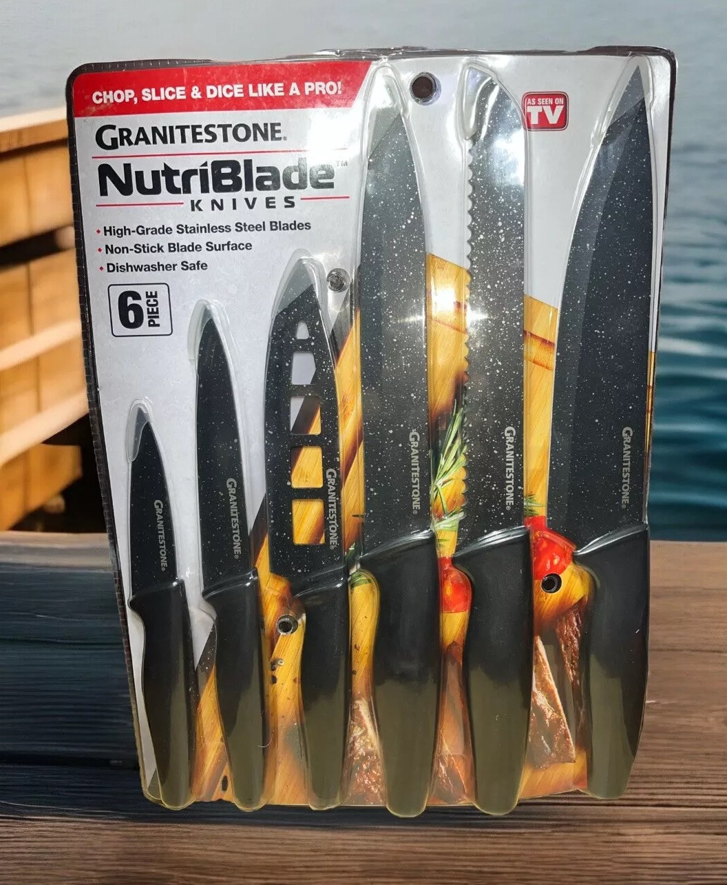 Granitestone Nutriblade Professional Chef Kitchen Knife Set New Sealed
