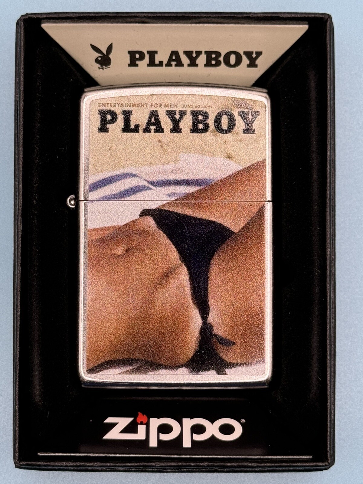 Vintage June 1962 Playboy Magazine Cover Zippo Lighter NEW In Box Rare Pinup