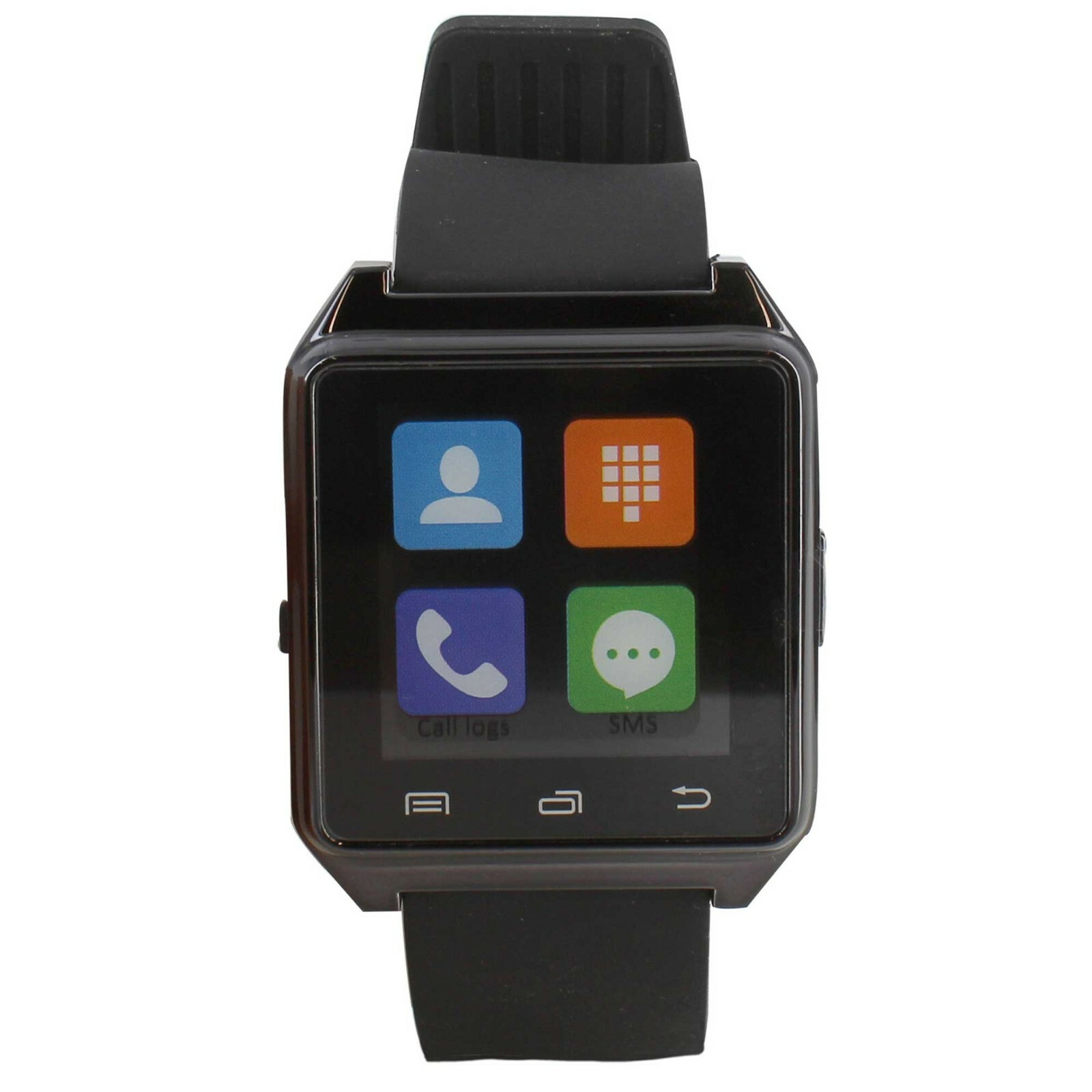 iTime Bluetooth Smart Watch Black Silicone Band Touch Screen Controls $99