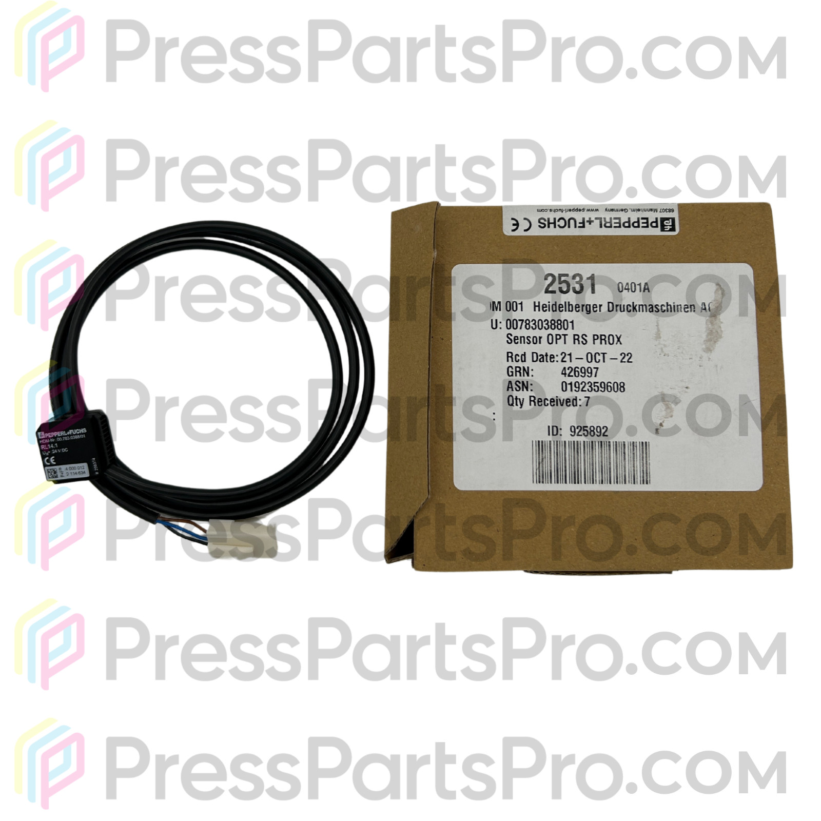 00.783.0388 / 00.783.0301 Sensor OPT RS PROX for Heidelberg XL105, CD102, SM102