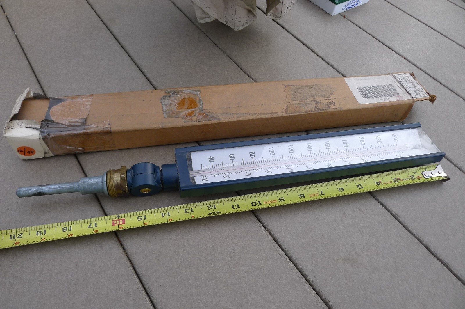 TRERICE ADJUSTABLE ANGLE THERMOMETER, 30-240F,  CX SERIES 12" SCALE