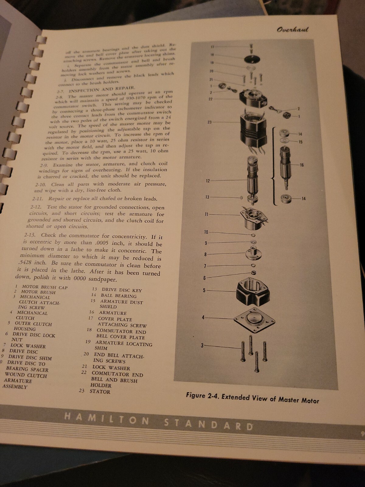 Hamilton Standard Engine Synchronizer Overhaul Manual Aircraft