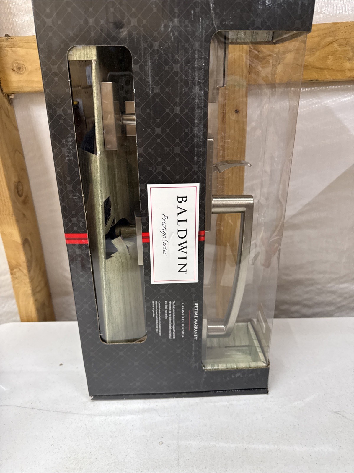 Baldwin 91800-043 Prestige Spyglass Single Cylinder Satin Nickel Door Handleset