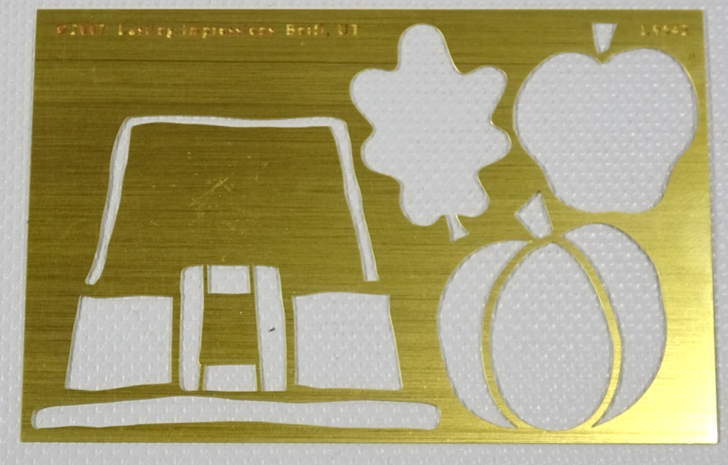 Pilgrim Hat Apple Pumpkin Lasting Impressions - Stencil Template - L9542 -2007
