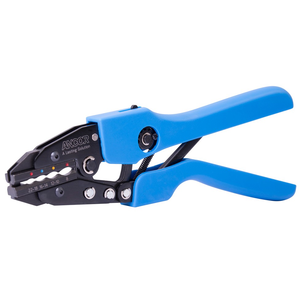 Ancor Single Crimp Ratchet Tool f/22-8 AWG Heatshrink, Vinyl & Nylon Insulated