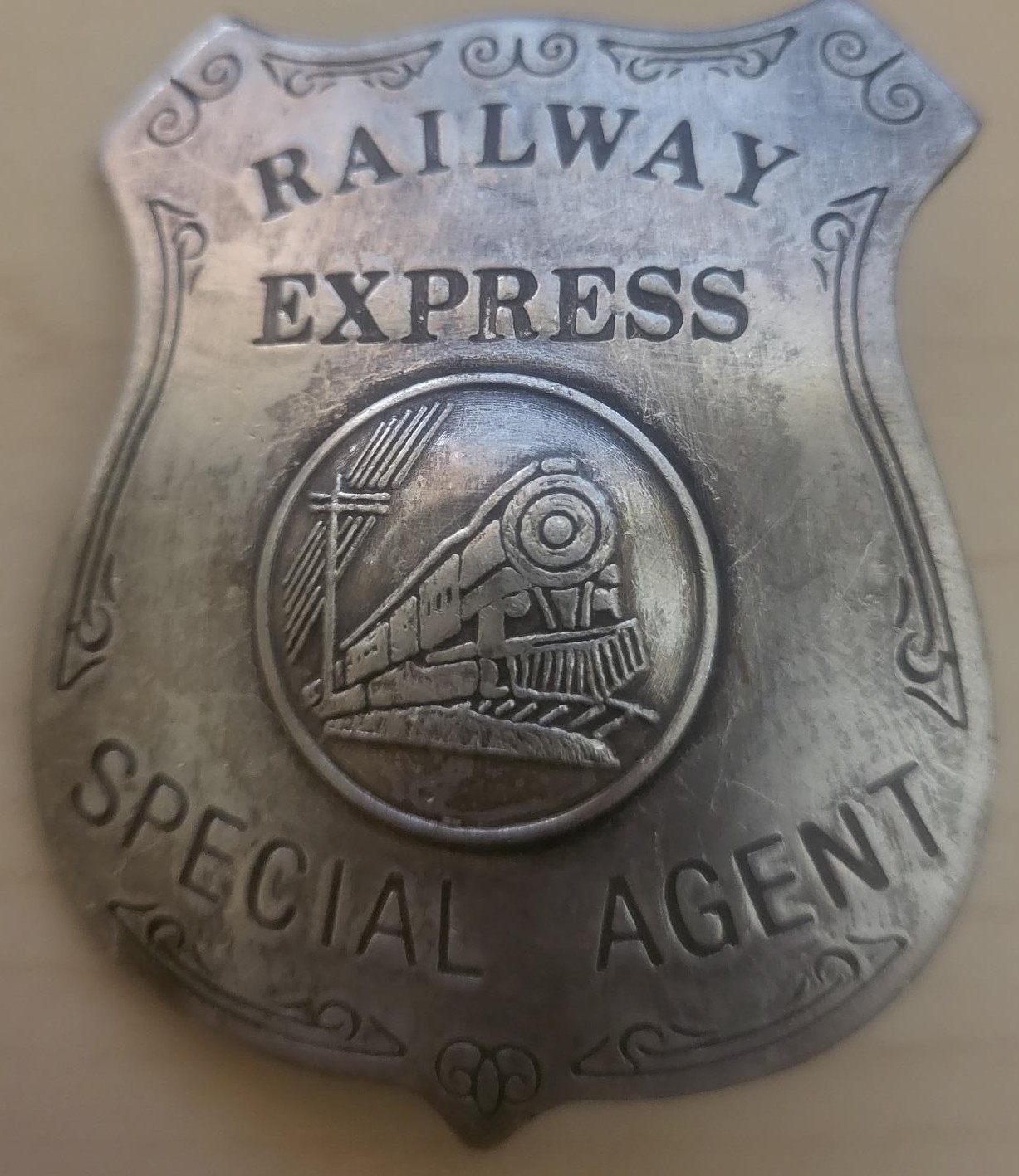 Collectable Pewter Railway Express Special Agent Badge - Replica Western Badge