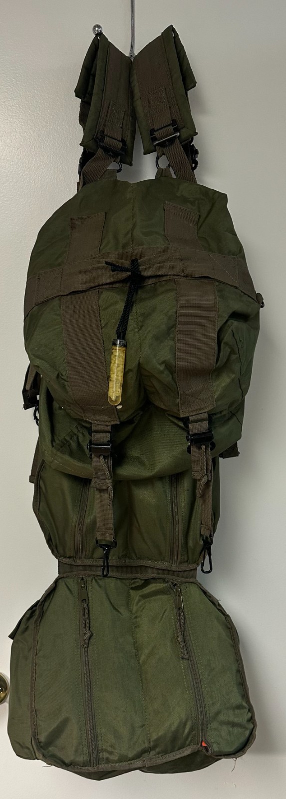 Green Military Medical Bag with a Vast Assortment of Medical Supplies