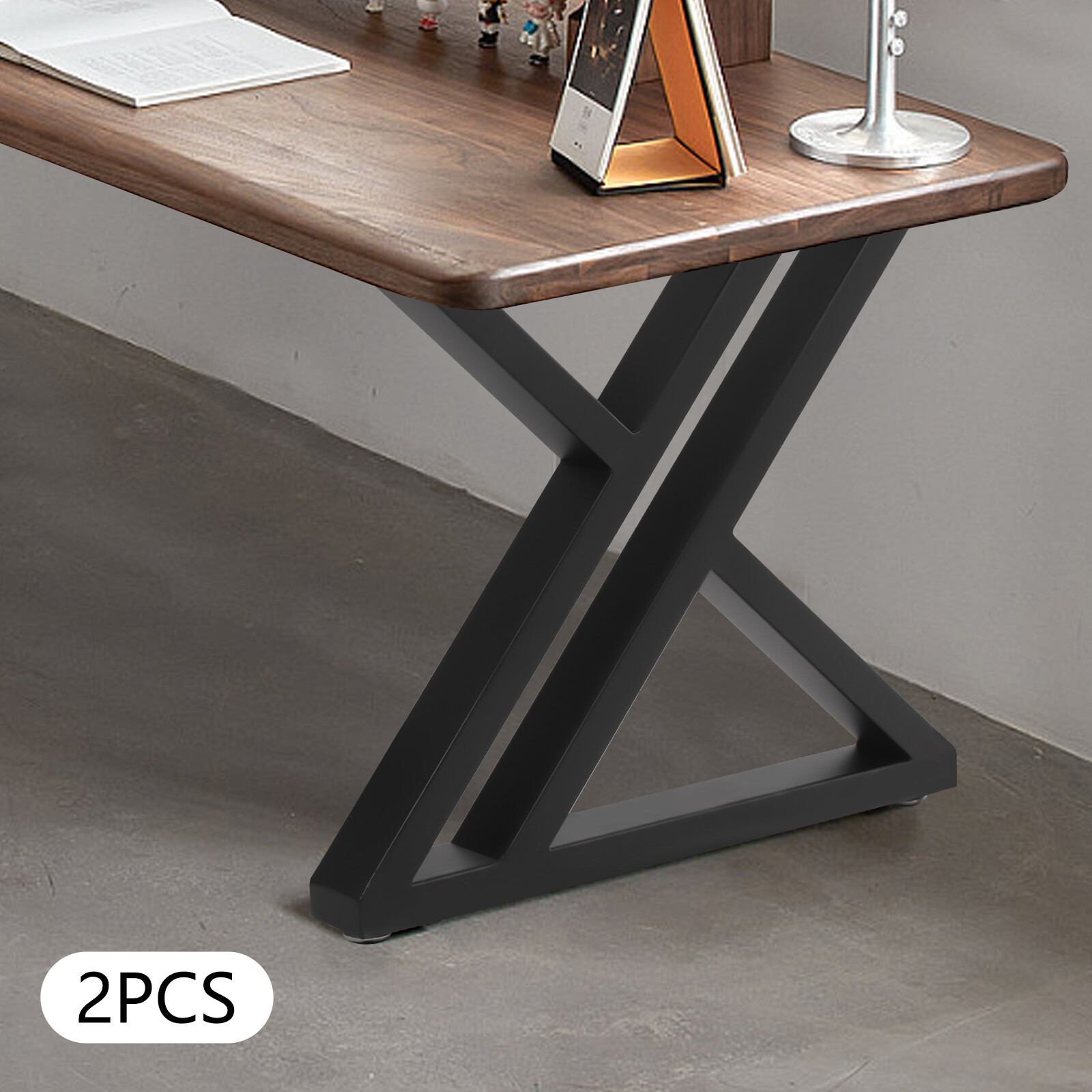 16"Pair Metal Table Legs Heavy Duty DIY Dining Coffee Table Legs Steel Desk Legs