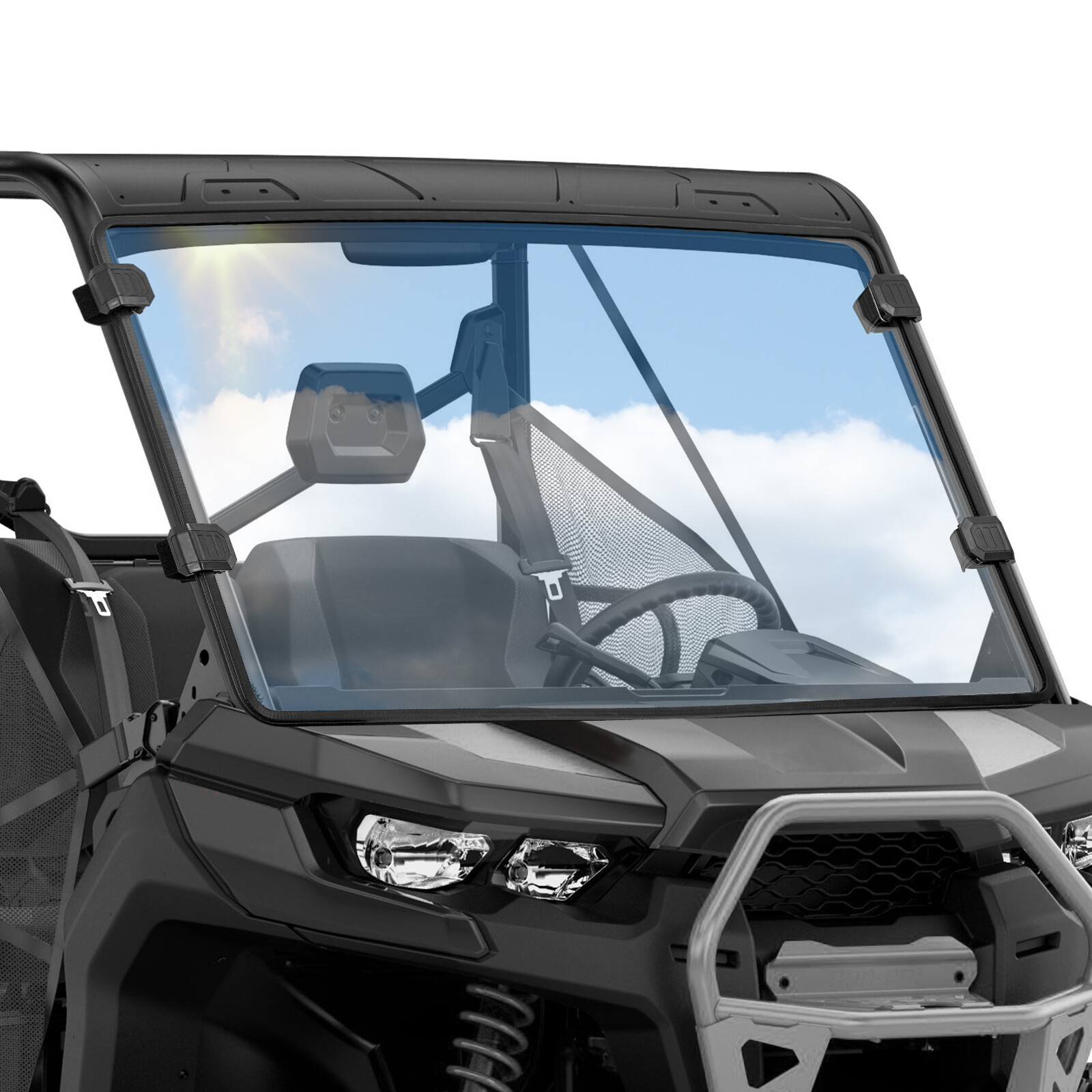 KEMIMOTO Front Windshield Scratch Resistant for Can Am Defender HD 5/8/10 16-23