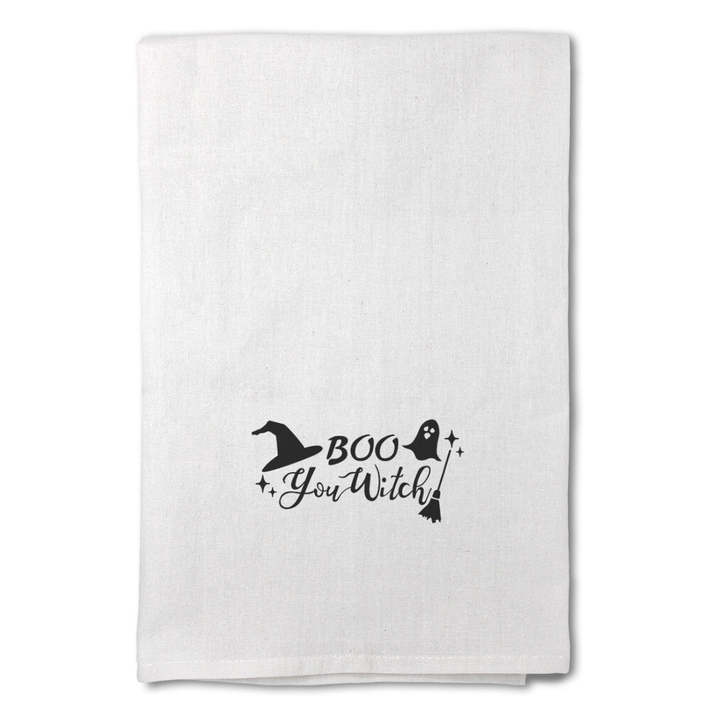 Decor Flour Kitchen Towels Boo You Witch Halloween Cleaning Supplies Dish Towels