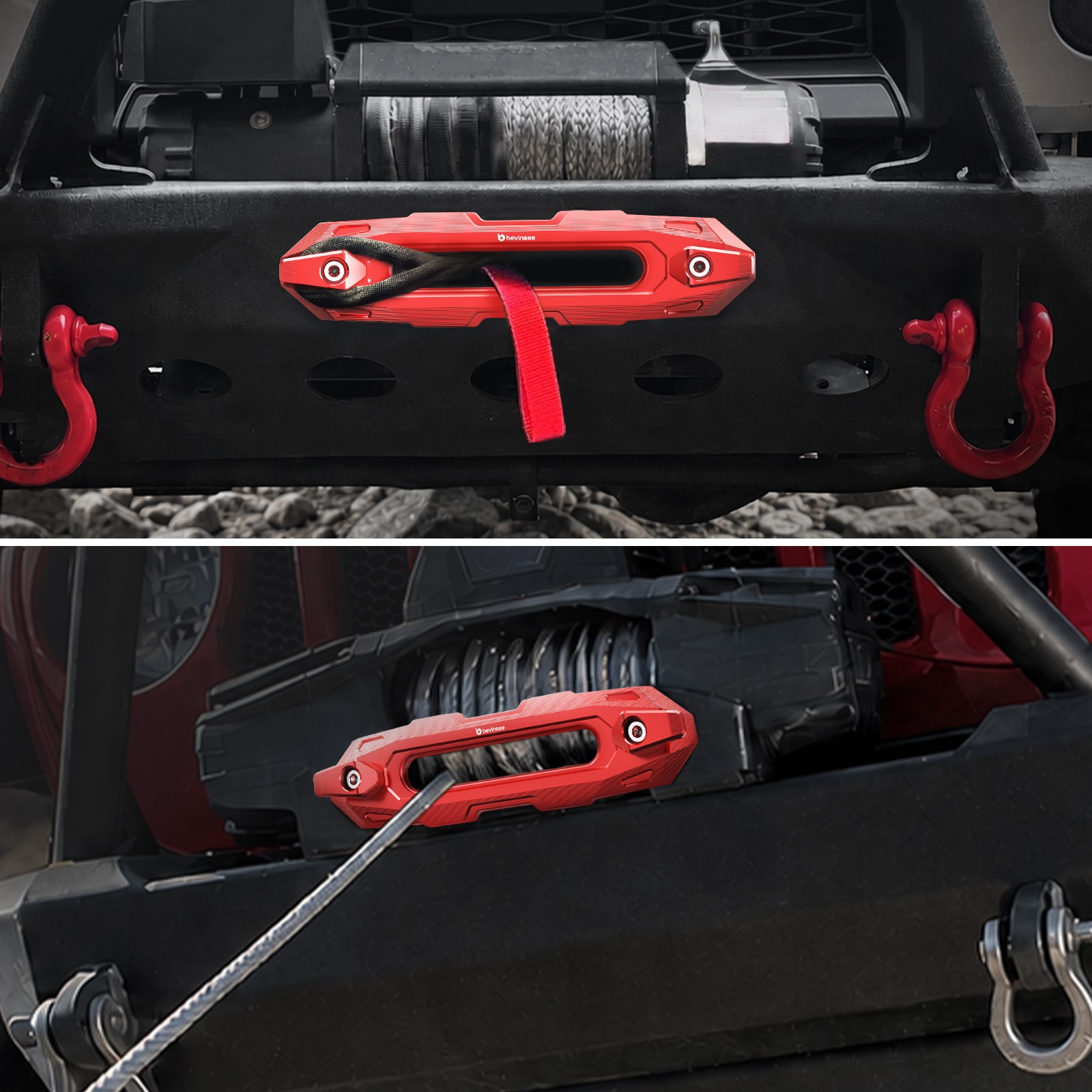 Recovery 10 inch Winch Fairlead Cable Guide Mount Dual-Hook Securing Design